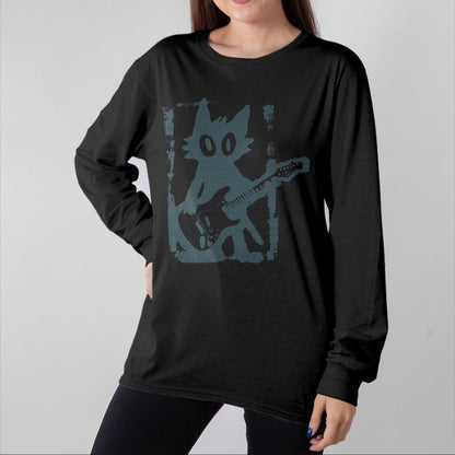 Guitar Lover Shirt, Funny Guitar UnisexT-Shirt/Hoodie/Sweatshirt HLT00 - Cat Playing Guitar Rock Star Rock and Roll Men Women Kids T-Shirt