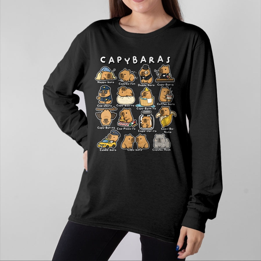 Cute Capybara Shirt, Funny Capybara Unisex T-Shirt/Hoodie/Sweatshirt HLT00 - Cute Capybaras Puns Funny Rodent Meme Animal Lover Humor T-Shirt