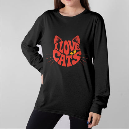 Cat Love Shirt, Funny Cat Lover Gift UnisexT-Shirt/Hoodie/Sweatshirt HLT00 - I Love Cats T-Shirt (1)