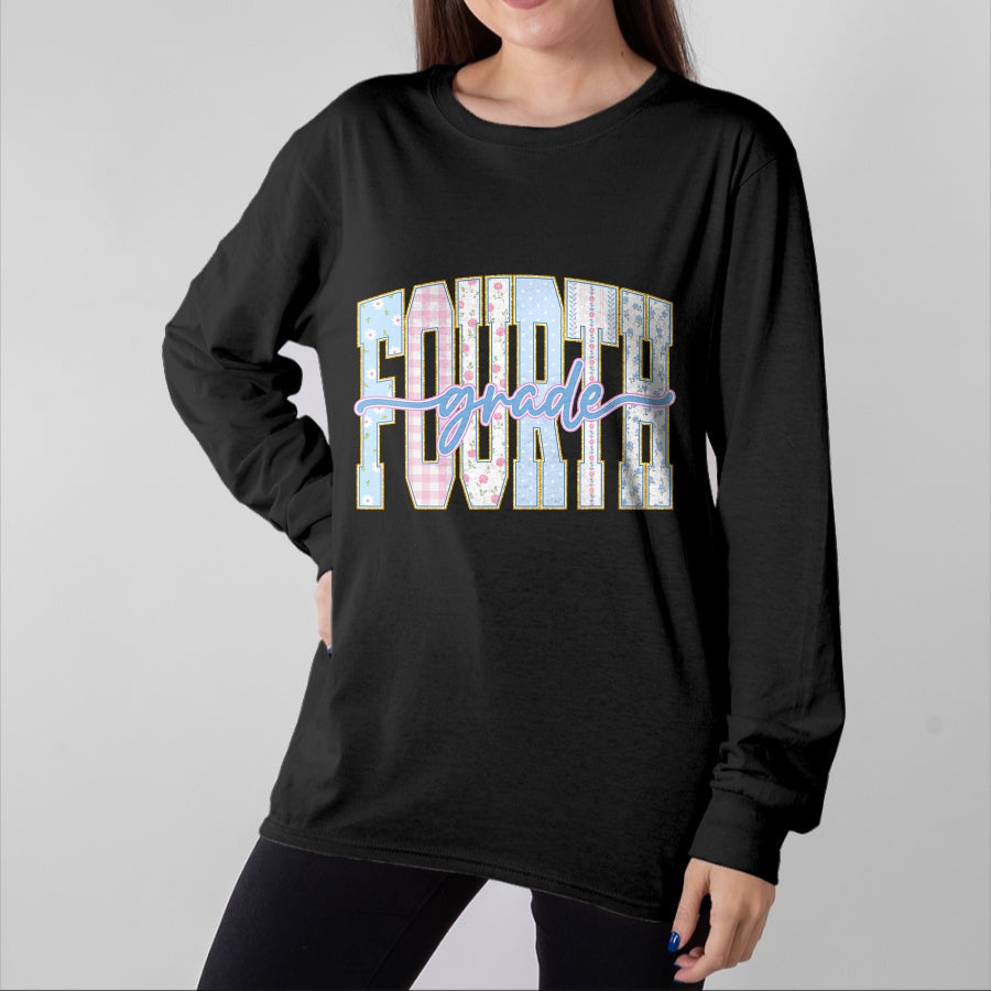 Best Student Shirt, Funny Back To School UnisexT-Shirt/Hoodie/Sweatshirt HLT00 - Preppy Fourth Grade Teacher 4th Grade Back to School Girls T-Shirt