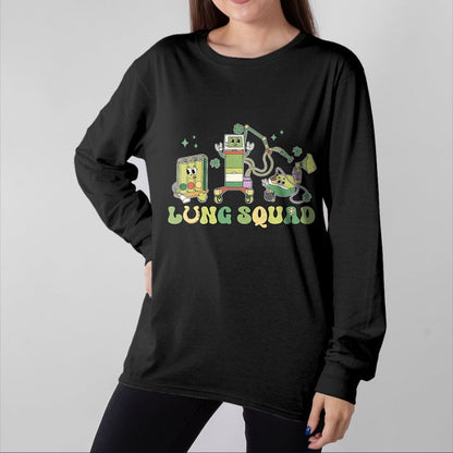 Patrick Day Shirts for Family, Funny Patrick Day shirts, st patrick's day Unisex T-Shirt/Hoodie/Sweatshirt HLT00 - Lung Squad Respiratory Therapist St Patrick Day Pulmonologit T-Shirt
