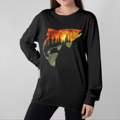 Funny Fishing Shirt, Gift For Fishing Lover Unisex T-Shirt/Hoodie/Sweatshirt HLT00 - Fishing, Trout, Fly Fishing, Angler Fisherman, Nature Forest T-Shirt