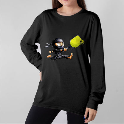 Funny Pickleball Shirt, Pickleball Lover Unisex T-Shirt/Hoodie/Sweatshirt HLT00 - Pickleball Player Ninja T-Shirt