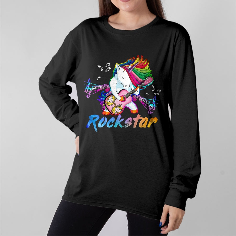 Guitar Lover Shirt, Funny Guitar UnisexT-Shirt/Hoodie/Sweatshirt HLT00 - Unicorn Rock Star Guitar Rockin_ Music Singer T-Shirt