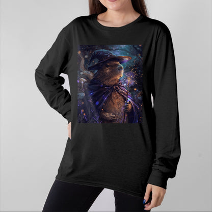 Cute Capybara Shirt, Funny Capybara Unisex T-Shirt/Hoodie/Sweatshirt HLT00 - Funny Graphic Capybara Long Sleeve T-Shirt (20)