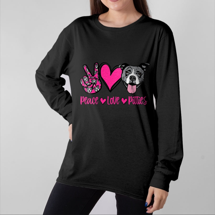 Dog Love Shirt, Dog Lover Gift T-Shirt/Hoodie/Sweatshirt HLT00 - Pit Bull Lives Matter Pittie Puppy Dog Mom Ladies Pitbull T-Shirt
