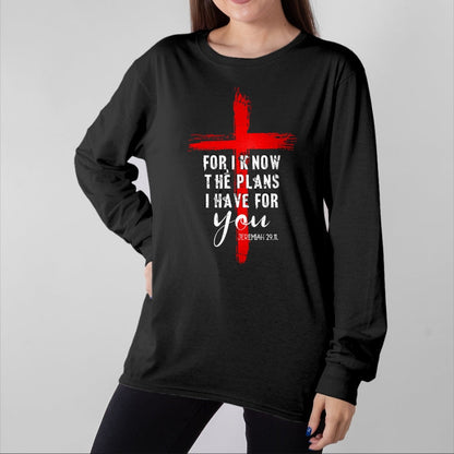 Christian Tee, Christian Faith Unisex T-Shirt/Hoodie/Sweatshirt HLT00 - Christian Quote Faith Jeremiah 29.11 T-Shirt (1)