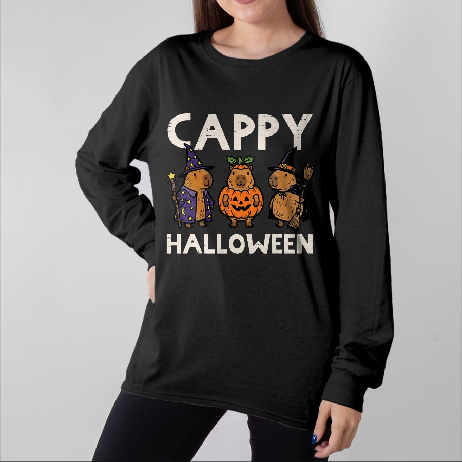 Cute Capybara Shirt, Funny Capybara Unisex T-Shirt/Hoodie/Sweatshirt HLT00 - Capybara Cappy Halloween Cute Capy Costume Men Women Kids T-Shirt