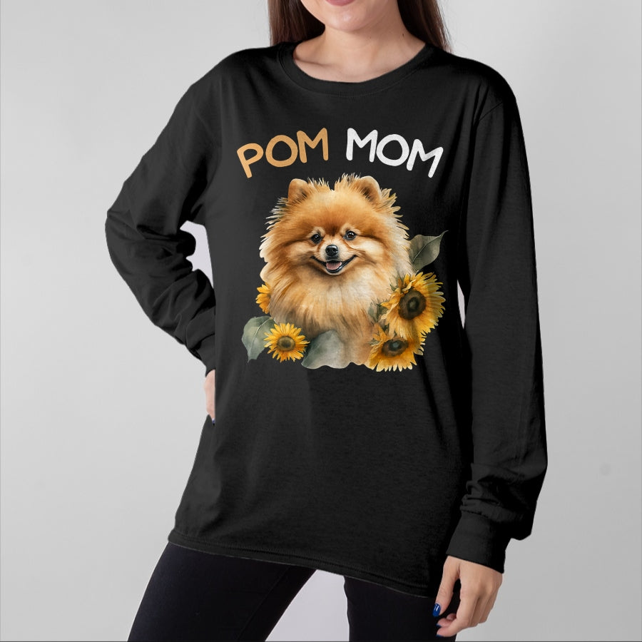 Dog Love Shirt, Dog Lover Gift T-Shirt/Hoodie/Sweatshirt HLT00 -Pomeranian Mom Pom Dog Mama T-Shirt