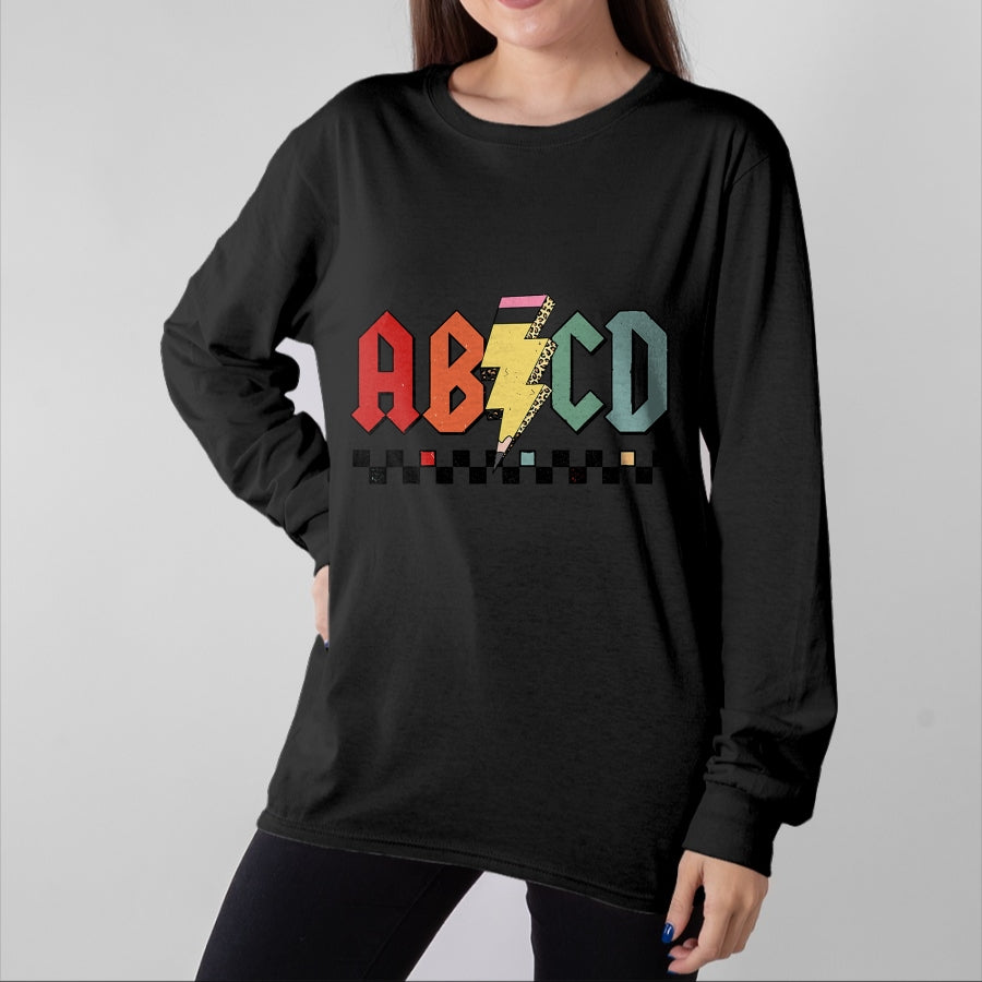 Best Student Shirt, Funny Back To School UnisexT-Shirt/Hoodie/Sweatshirt HLT00 - Rock ABCD Back to School ABCD Preschool Teacher Appreciation T-Shirt