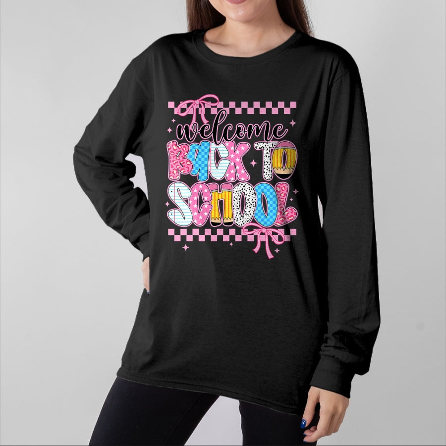 Best Student Shirt, Funny Back To School UnisexT-Shirt/Hoodie/Sweatshirt HLT00 - Welcome Back to School First Day Teacher Girls Kids Coquette T-Shirt