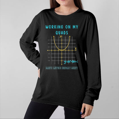 Best Student Shirt, Funny Back To School UnisexT-Shirt/Hoodie/Sweatshirt HLT00 - Mathletics Working On My Quads Algebra Algebra Math Teacher T-Shirt, Men, Black, 3X-Large