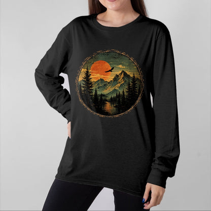 Funny Camping Shirt, Gift For Camping Lover Unisex T-Shirt/Hoodie/Sweatshirt HLT00 - Vintage Camping Forest Trees Wildlife Nature Lover Outdoor T-Shirt