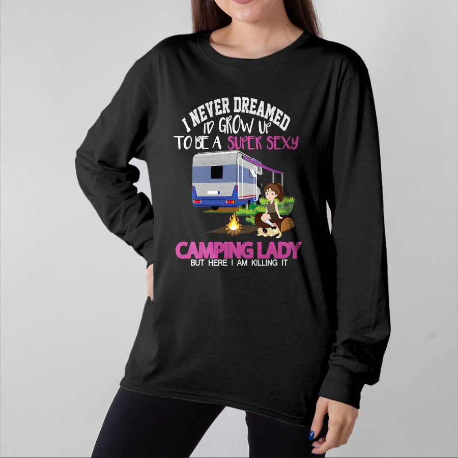 Funny Camping Shirt, Gift For Camping Lover Unisex T-Shirt/Hoodie/Sweatshirt HLT00 - Funny Saying Outdoor Camping Lady Adventure Holiday Women T-Shirt