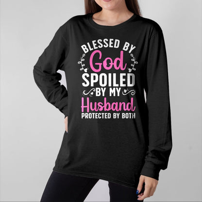 Best Wife Shirt, Wife and Husband Unisex T-Shirt/Hoodie/Sweatshirt HLT00 - Gift for wife T shirt, spoiled wife   Funny Spoiled Wife Art For Women Girls Husband Spoiled Wife Pr (2)