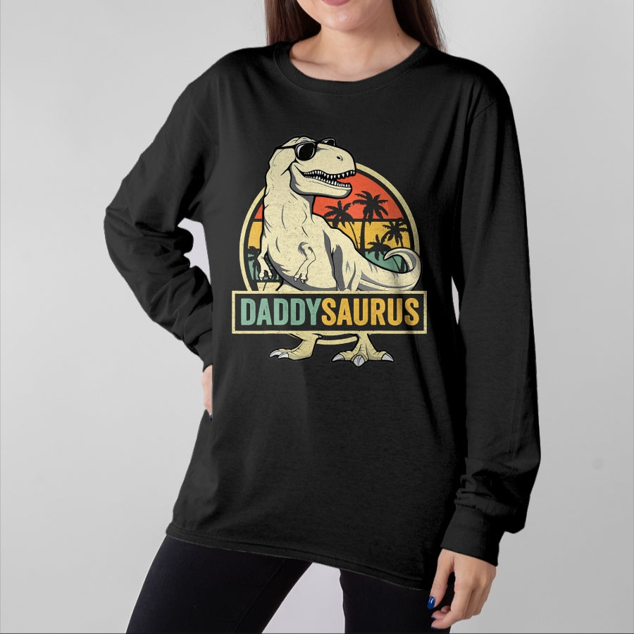 Best Dinosaur Lover Shirt, Funny Dinosaur UnisexT-Shirt/Hoodie/Sweatshirt HLT00 - Daddysaurus T Rex Dinosaur Daddy Saurus Family Matching T-Shirt