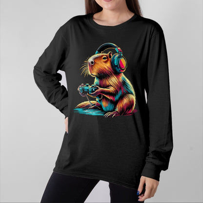 Cute Capybara Shirt, Funny Capybara UnisexT-Shirt/Hoodie/Sweatshirt HLT00 - Capybara Funny Video Games Capybara T-Shirt