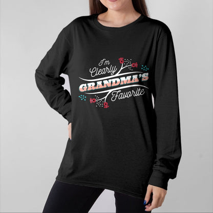Best Grandma Shirt, Proud Grandma Unisex T-Shirt/Hoodie/Sweatshirt HLT00 - I'm Clearly Grandma's Favorite Granddaughter Grandma, T-Shirt