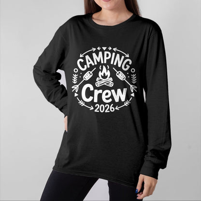 Funny Camping Shirt, Gift For Camping Lover Unisex T-Shirt/Hoodie/Sweatshirt HLT00 - Camping Crew 2026 Family Matching Camp Group Squad Team T-Shirt