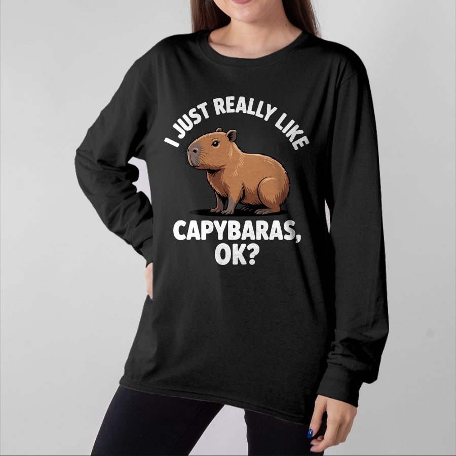 Cute Capybara Shirt, Funny Capybara Unisex T-Shirt/Hoodie/Sweatshirt HLT00 - Funny Capybara Art for Men Women Kids Capy Rodent Capybara T-Shirt