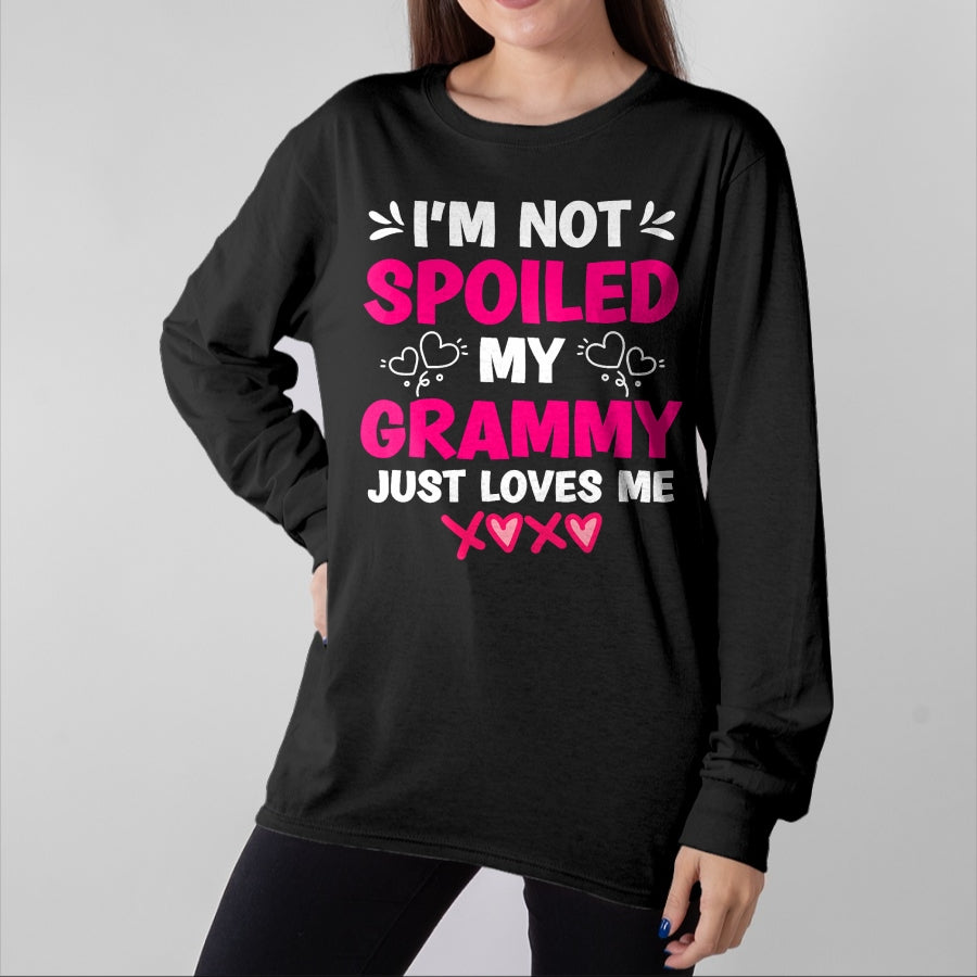 Best Wife Shirt, Wife and Husband Unisex T-Shirt/Hoodie/Sweatshirt HLT00 - I'm Not Spoiled My Grammy Just Loves Me Granddaughter Girls T-Shirt