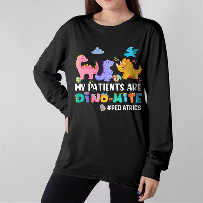 Funny Nurse Shirt, Nurse Unisex T-Shirt/Hoodie/Sweatshirt HLT00 - Pediatric Nurse PEDS Nursing Appreciation Pediatric Dinosaur T-Shirt
