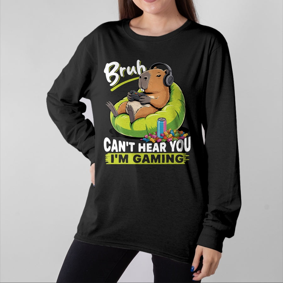 Cute Capybara Shirt, Funny Capybara Unisex T-Shirt/Hoodie/Sweatshirt HLT00 - Capybara Gamer Gaming T-Shirt