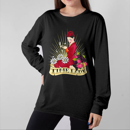 Best Doctor Shirt, Funny Doctor UnisexT-Shirt/Hoodie/Sweatshirt HLT00 - Doctor Who Rockabilly Missy Time Lady Vintage TimeTravel Fan T-Shirt - Women_s Unisex-Adults Black C