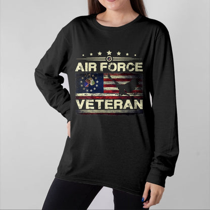 Proud Veteran Shirt, Funny Veteran UnisexT-Shirt/Hoodie/Sweatshirt HLT00 - Veteran US Air Force Tshirt - American Betsy Ross Flag T-Shirt