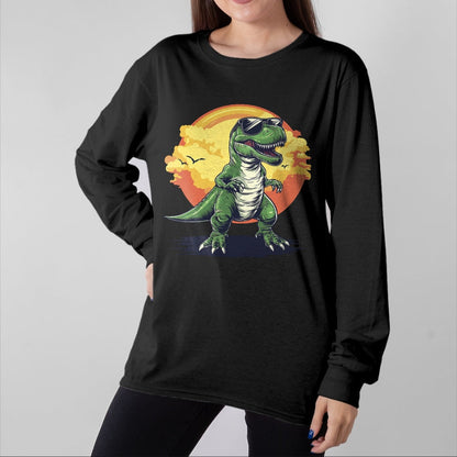 Best Dinosaur Lover Shirt, Funny Dinosaur UnisexT-Shirt/Hoodie/Sweatshirt HLT00 - Trex Dinosaur Dino Wearing Sunglasses Funny Graphic T-Shirt