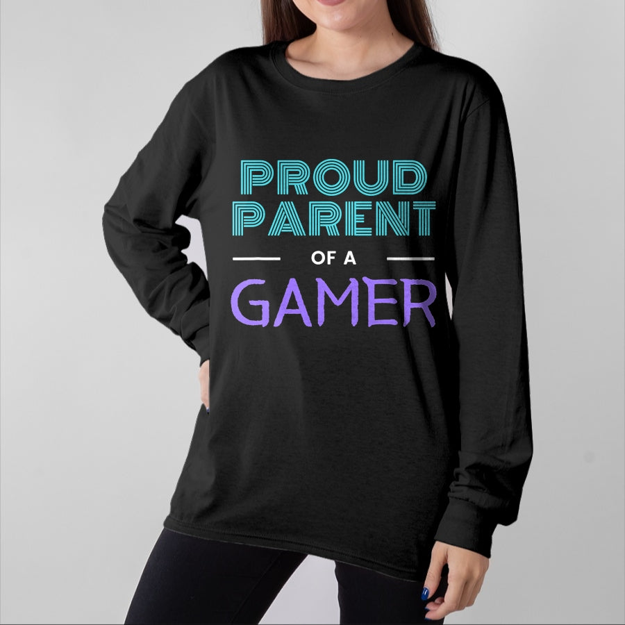 Gift for Dad Shirt, Funny Dad Unisex T-Shirt/Hoodie/Sweatshirt HLT00 – Proud Parent Of A Gamer - Fathers Day Mothers Day Gamer Kid T-Shirt