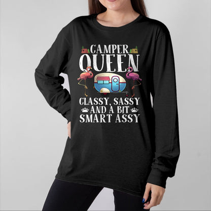 Funny Camping Shirt, Gift For Camping Lover Unisex T-Shirt/Hoodie/Sweatshirt HLT00 - Funny Camper Queen Sassy Gift for Women RV Camping Lovers T-Shirt