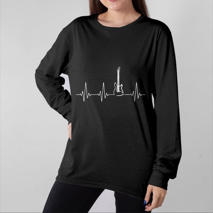 Guitar Lover Shirt, Funny Guitar UnisexT-Shirt/Hoodie/Sweatshirt HLT00 - Guitar Heartbeat Music Instrument for Guitarist T-Shirt, Men, Black, 3X-Large