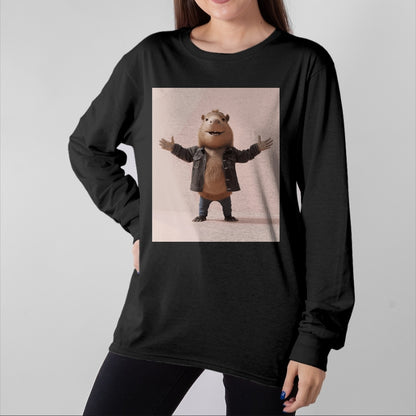 Cute Capybara Shirt, Funny Capybara Unisex T-Shirt/Hoodie/Sweatshirt HLT00 - Funny Graphic Capybara Long Sleeve T-Shirt (14)