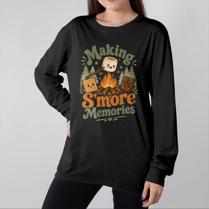 Funny Camping Shirt, Gift For Camping Lover Unisex T-Shirt/Hoodie/Sweatshirt HLT00 - Making Smores Campfire Cute Camping Family Adventure T-Shirt