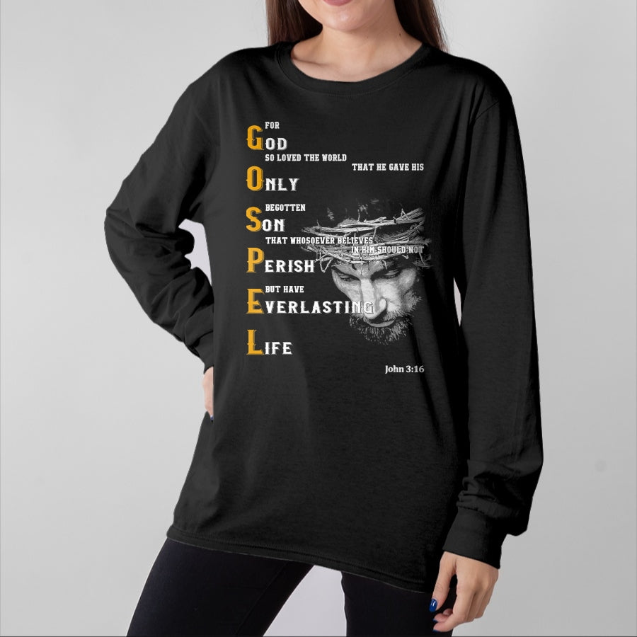 Christian Tee, Christian Faith Unisex T-Shirt/Hoodie/Sweatshirt HLT00 - For God So Loved The World Love Jesus Christian T-Shirt