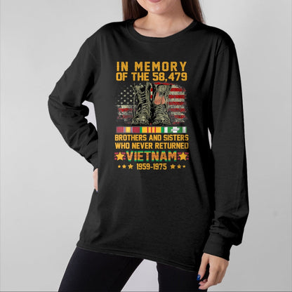 Proud Veteran Shirt, Funny Veteran UnisexT-Shirt/Hoodie/Sweatshirt HLT00 - in Memory of The 58479 Brothers and Sisters Vietnam Veteran T-Shirt