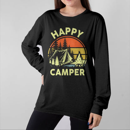 Funny Camping Shirt, Gift For Camping Lover Unisex T-Shirt/Hoodie/Sweatshirt HLT00 - One Happy Camper Toddler Boy Funny Camping Campfire Puns T-Shirt