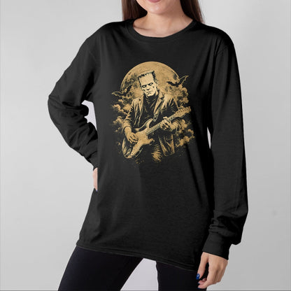Guitar Lover Shirt, Funny Guitar UnisexT-Shirt/Hoodie/Sweatshirt HLT00 - Frankenstein Guitar Halloween Graphic T-Shirt (1)