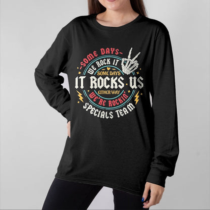 Best Student Shirt, Funny Back To School UnisexT-Shirt/Hoodie/Sweatshirt HLT00 - Some Days We Rock It Specials Team PE Back to School T-Shirt, Men, Black, Large