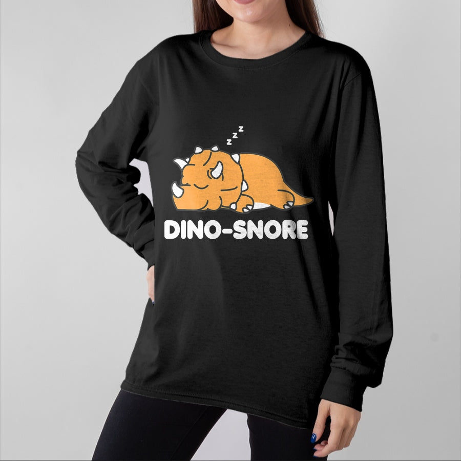 Best Dinosaur Lover Shirt, Funny Dinosaur UnisexT-Shirt/Hoodie/Sweatshirt HLT00 - Dino Snore Triceratops Dinosaur Pyjamas T-Shirt