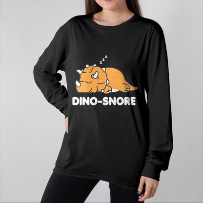 Best Dinosaur Lover Shirt, Funny Dinosaur UnisexT-Shirt/Hoodie/Sweatshirt HLT00 - Dino Snore Triceratops Dinosaur Pyjamas T-Shirt