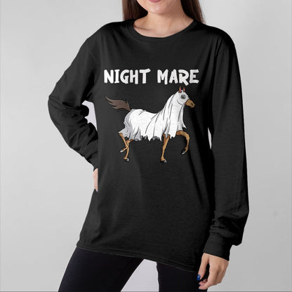 Best Horse Lover Shirt , Funny Horse UnisexT-Shirt/Hoodie/Sweatshirt HLT00 - Horse Ghost Night Mare  Equestrian Horse Lover Halloween T-Shirt