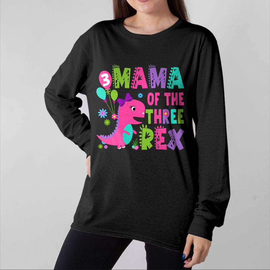 Best Dinosaur Lover Shirt, Funny Dinosaur UnisexT-Shirt/Hoodie/Sweatshirt HLT00 - Mama of The Three Rex Dinosaur T-Rex 3rd Birthday Boy T-Shirt