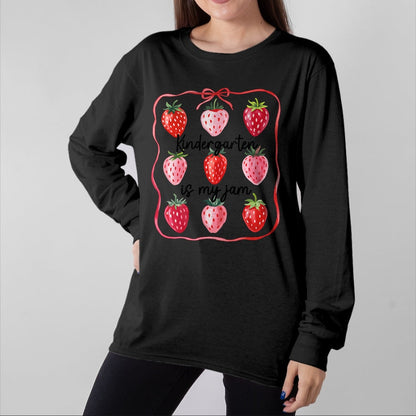 Best Student Shirt, Funny Back To School UnisexT-Shirt/Hoodie/Sweatshirt HLT00 - Kindergarten is My Jam Strawberry Teacher Kid Back to School T-Shirt