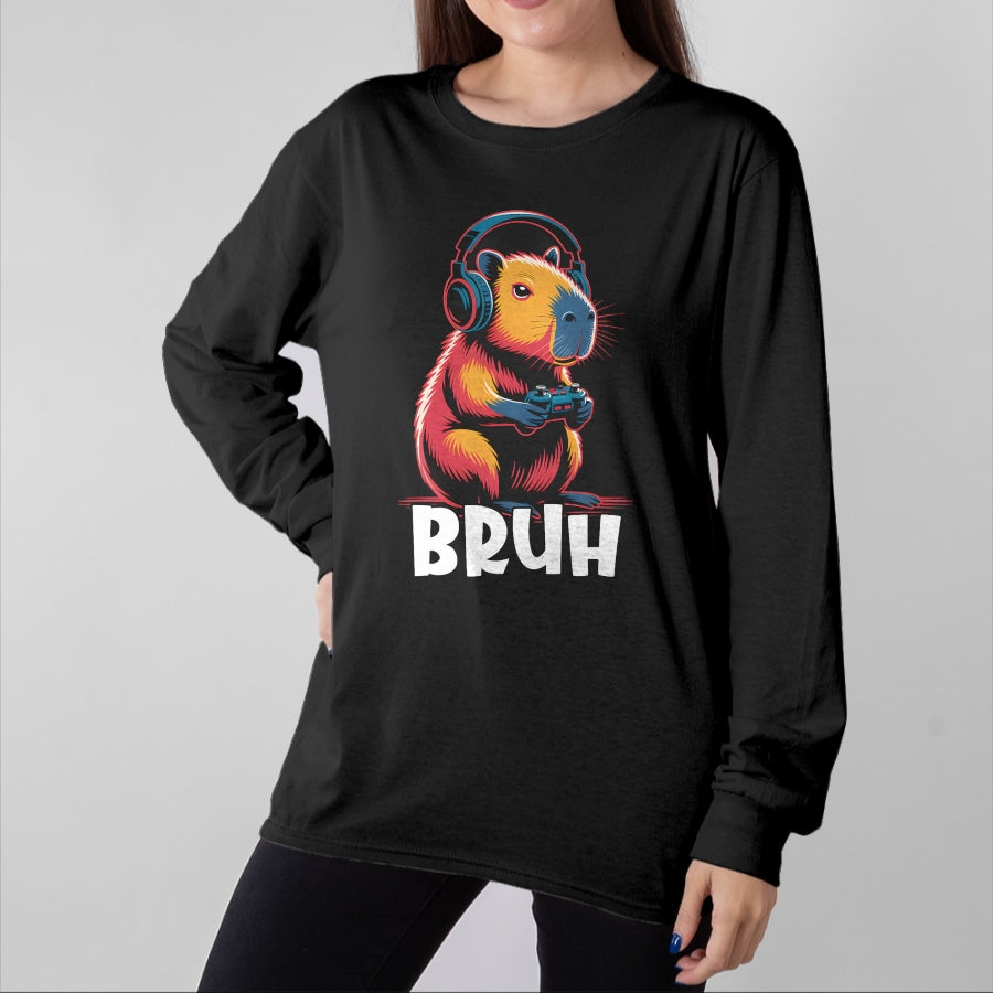 Cute Capybara Shirt, Funny Capybara UnisexT-Shirt/Hoodie/Sweatshirt HLT00 - Bruh Video Games Boys Capybara T-Shirt