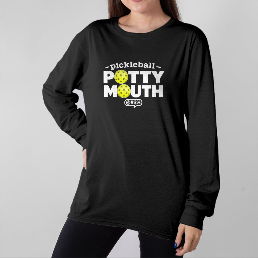 Funny Pickleball Shirt, Pickleball Lover Unisex T-Shirt/Hoodie/Sweatshirt HLT00 - Pickleball Potty Mouth Funny Player Humor T-Shirt