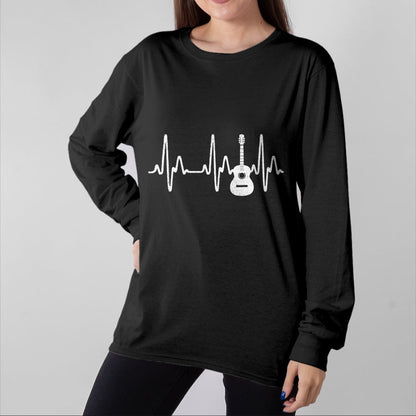 Guitar Lover Shirt, Funny Guitar UnisexT-Shirt/Hoodie/Sweatshirt HLT00 - Acoustic Guitar Heartbeat Shirt - Guitar Musician T-Shirt