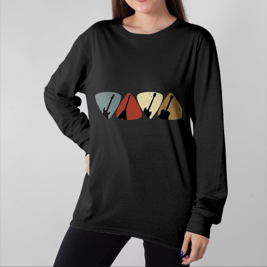Guitar Lover Shirt, Funny Guitar UnisexT-Shirt/Hoodie/Sweatshirt HLT00 - Retro Vintage Guitar Pick Player Guitarist Bassist Musician T-Shirt, Men, Black, 3X-Large