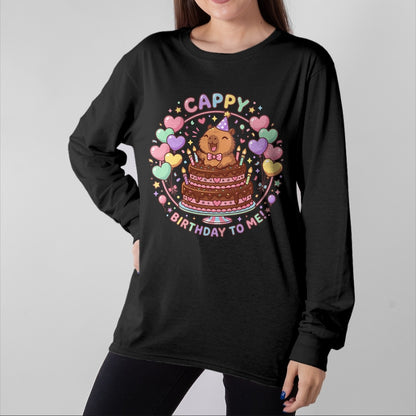 Cute Capybara Shirt, Funny Capybara UnisexT-Shirt/Hoodie/Sweatshirt HLT00 - Capybara Birthday for Kids Cappy Birthday to Me T-Shirt